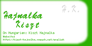 hajnalka kiszt business card